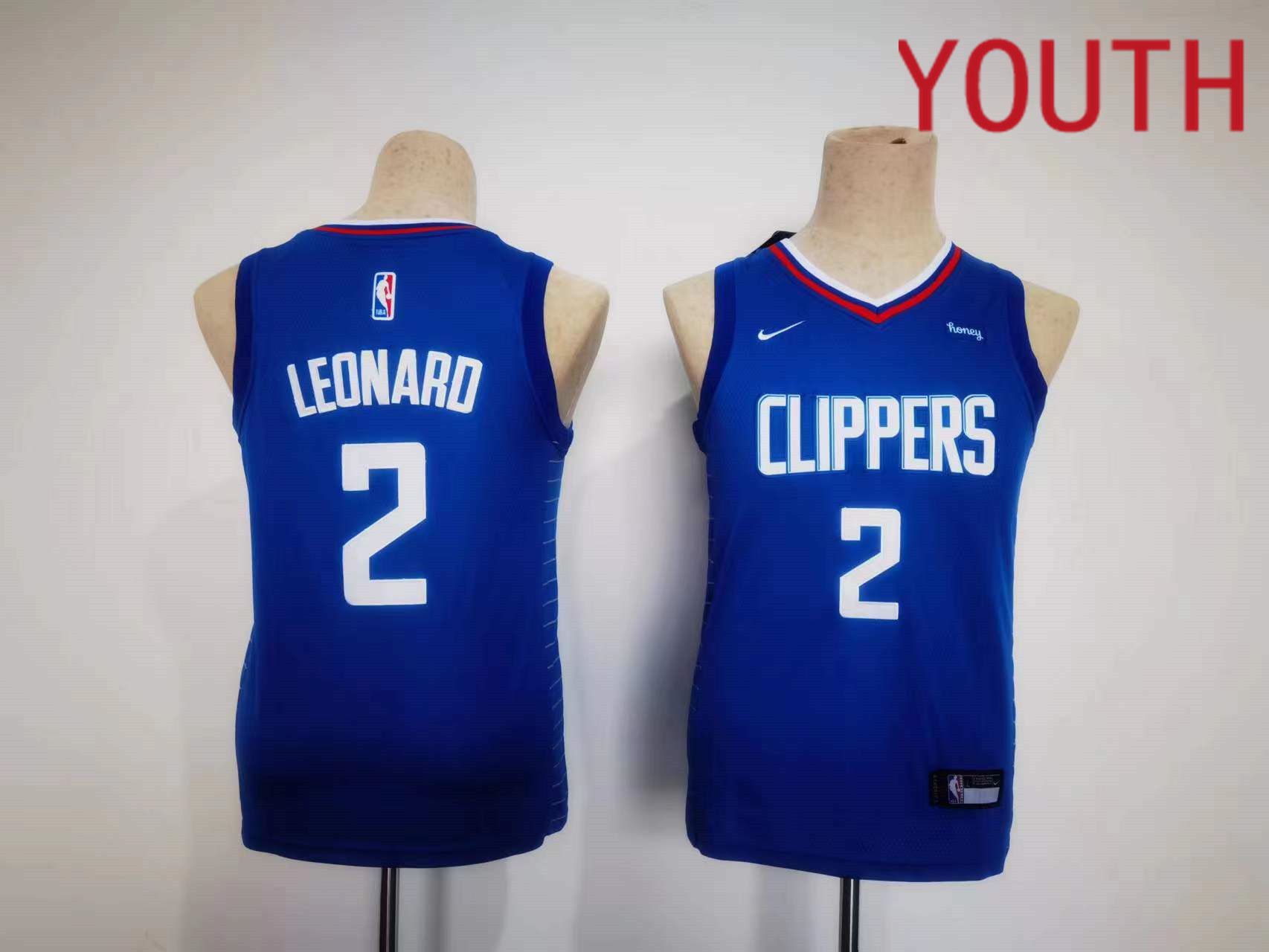 Youth Los Angeles Clippers 2 Leonard Blue Nike Game 2023 NBA Jersey